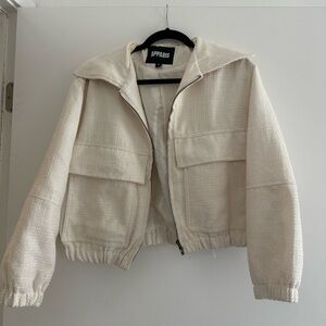 apparis ivory tweed bomber